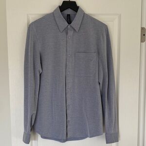 lululemon athletica Heathered Blue Casual Shirt